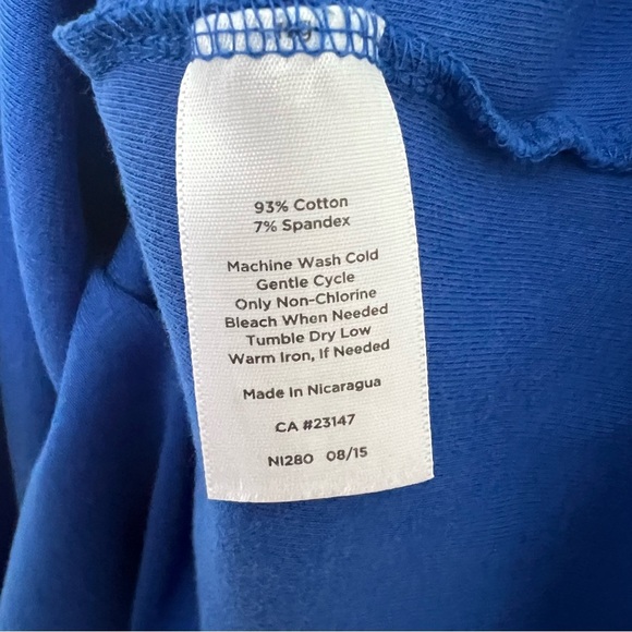 Talbots Top Woman Petite Stretch‎ Weekend Size 2XP Roll Tab Sleeve Casual Blue - Picture 5 of 5